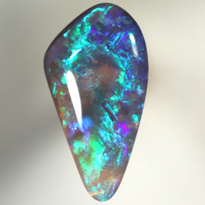 SOLID BLACK OPAL Neon bright turquoise fire SEE VIDEO